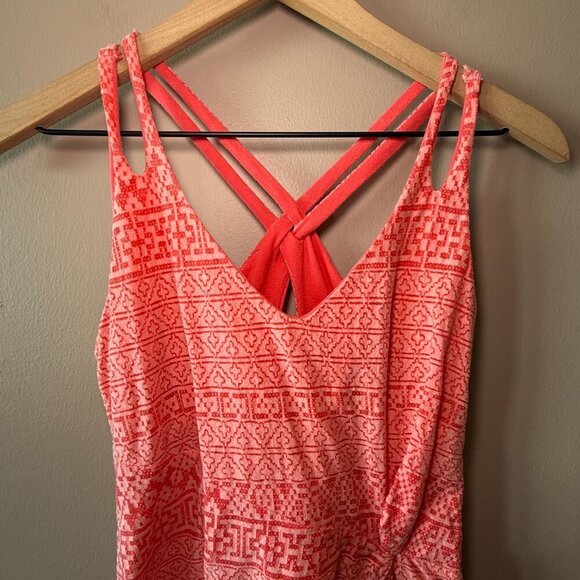 Women's S Athleta Watermelon Pink Pattern Knotted Nanda Dress - Picture 4 of 9